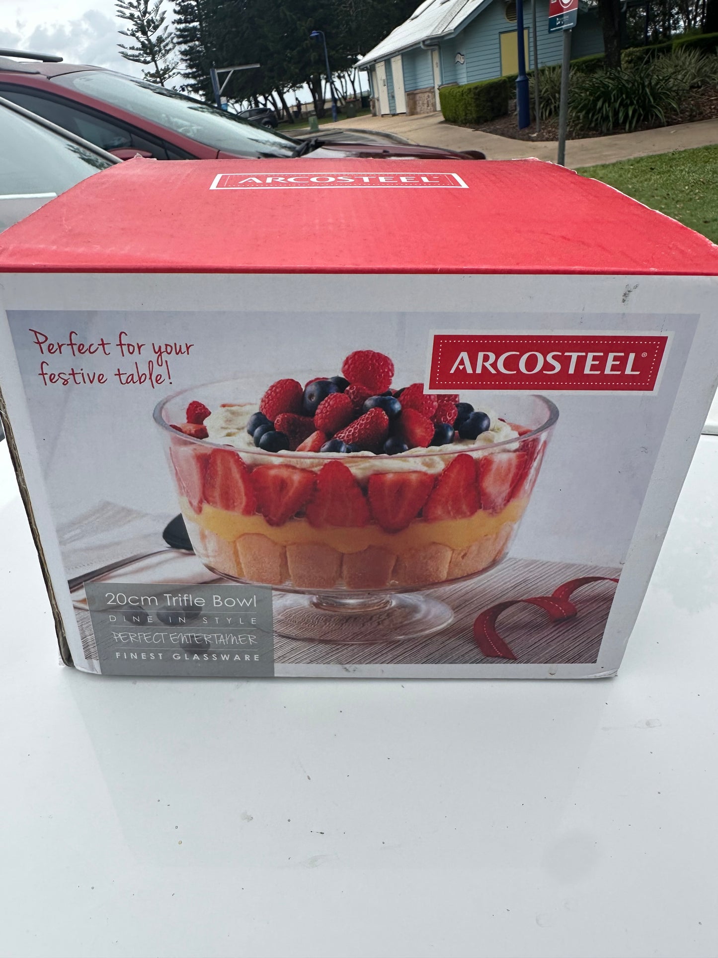 Arcosteel 20cm Glass Trifle Bowl – Perfect for Entertaining