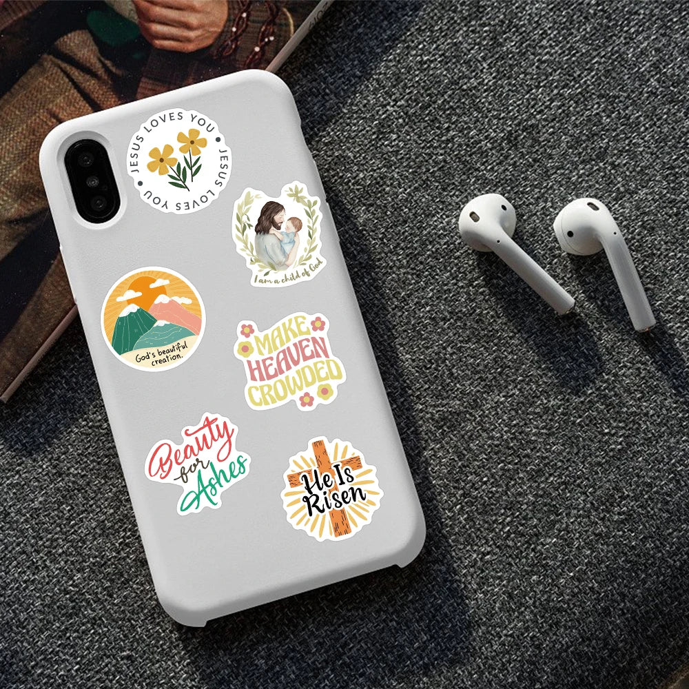 52pcs Jesus Christian stickers