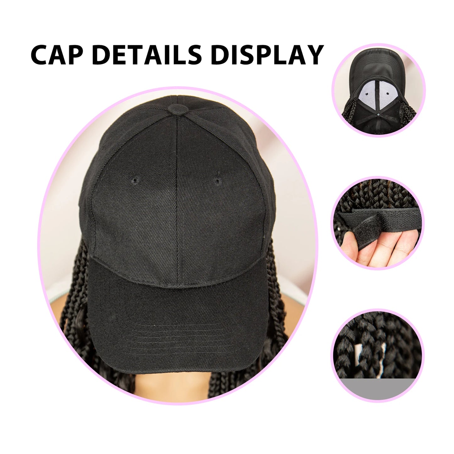 Synthetic Baseball Cap Wig