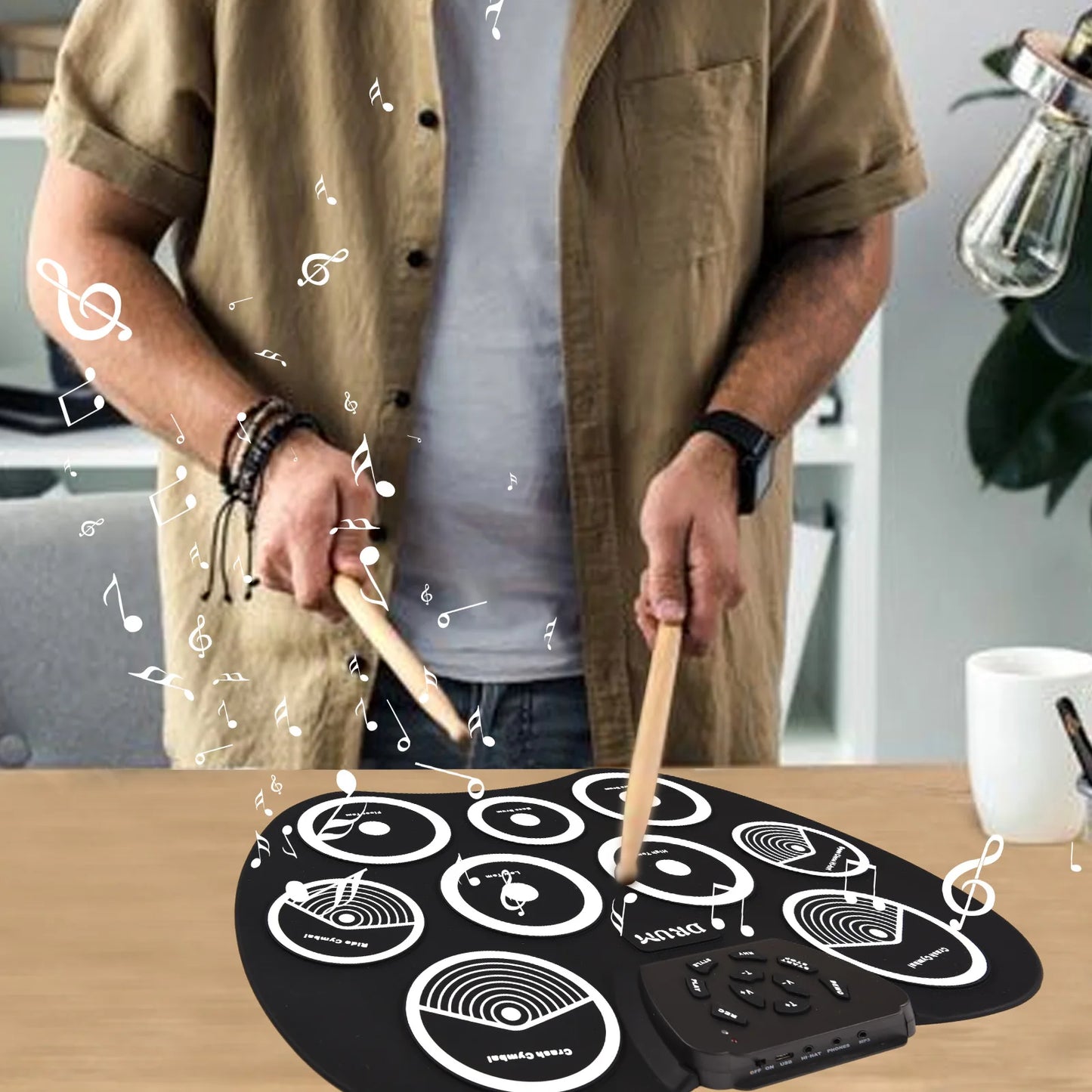 Electronic Drum Set Hand Roll
