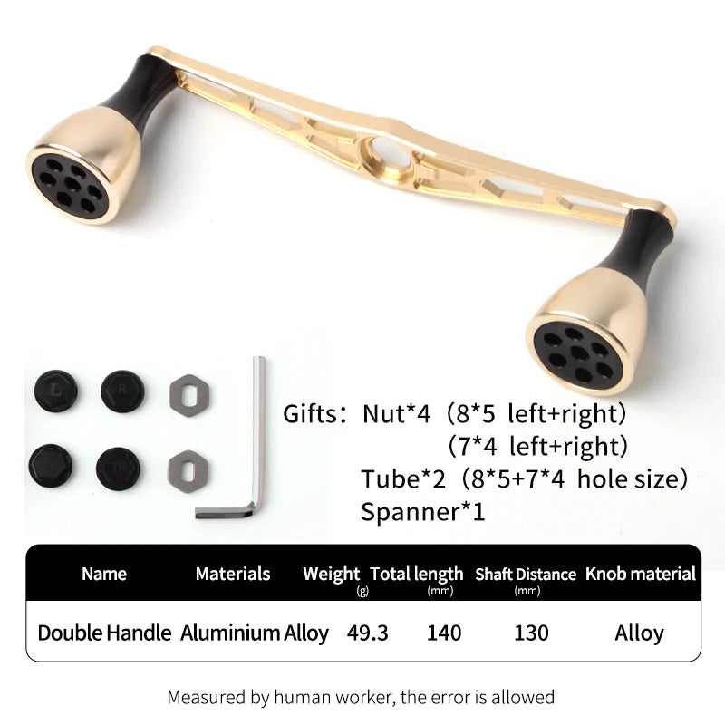 Ruke New Fishing Reel Handle Aluminium Alloy Length 140mm hole