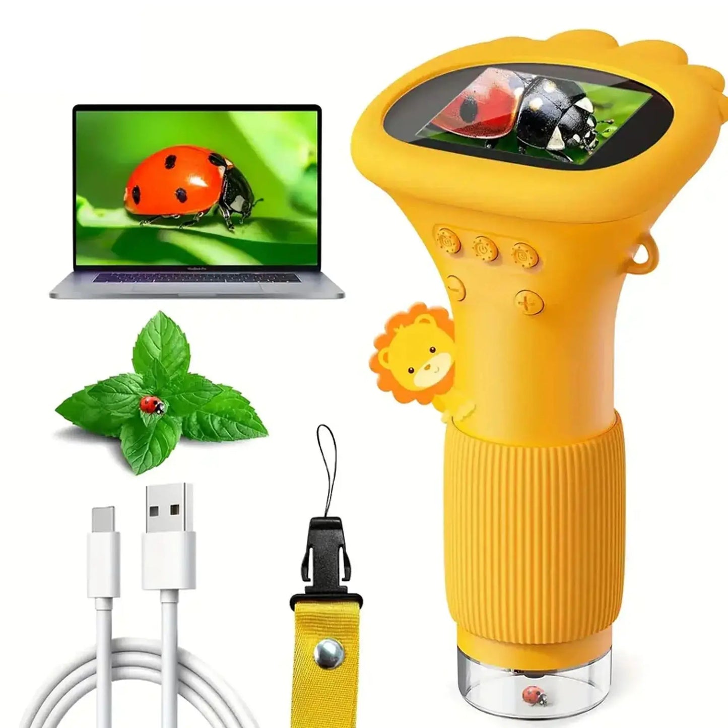 Children's digital microscopehigh-definition display screen, 1000x