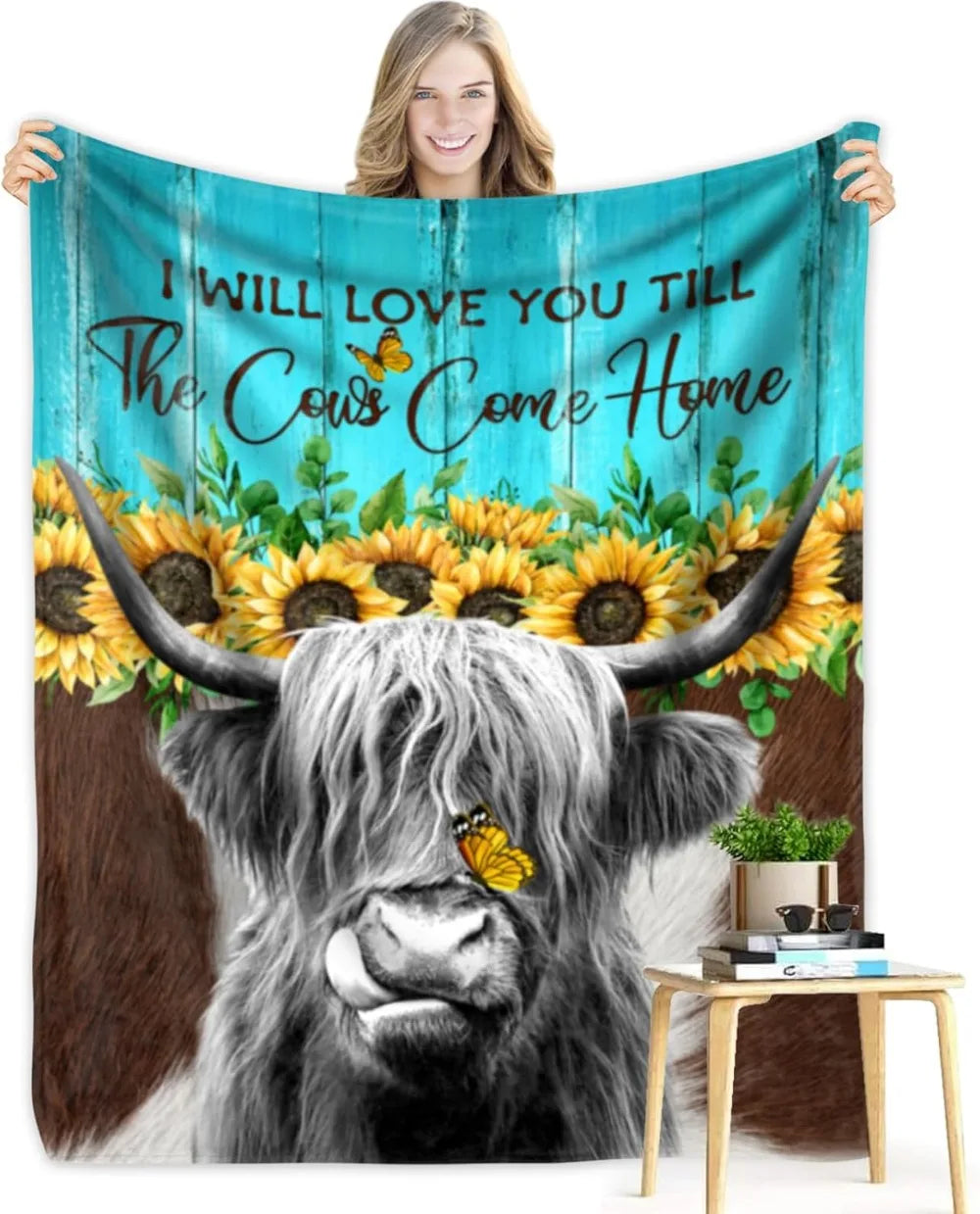 Highland cow blanket