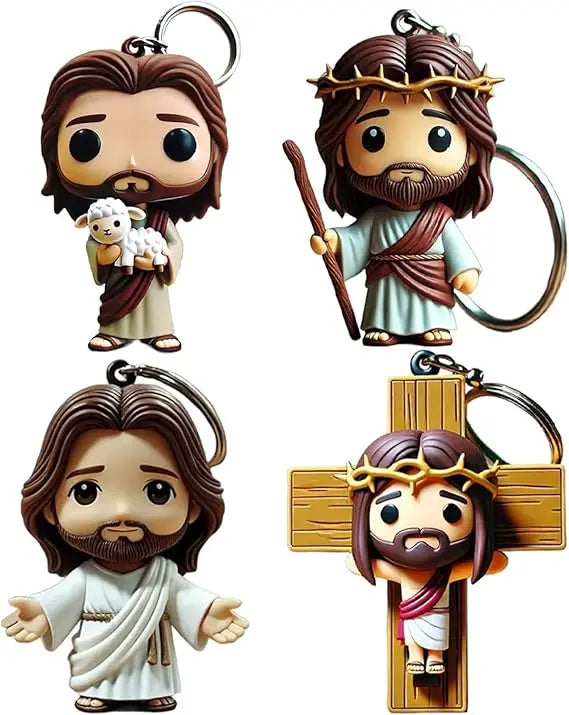 Jesus Statue Christian Key Chain