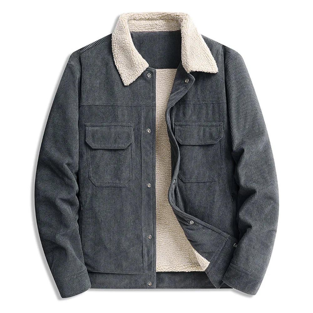 L-8XL Plus Size Winter Men's Corduroy coat
