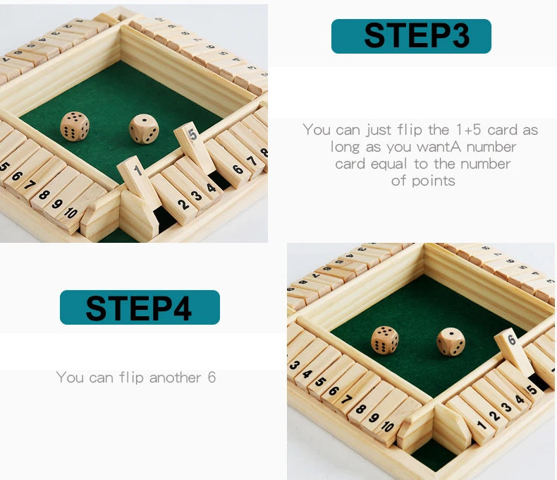 Shut The Box Dice Board Game