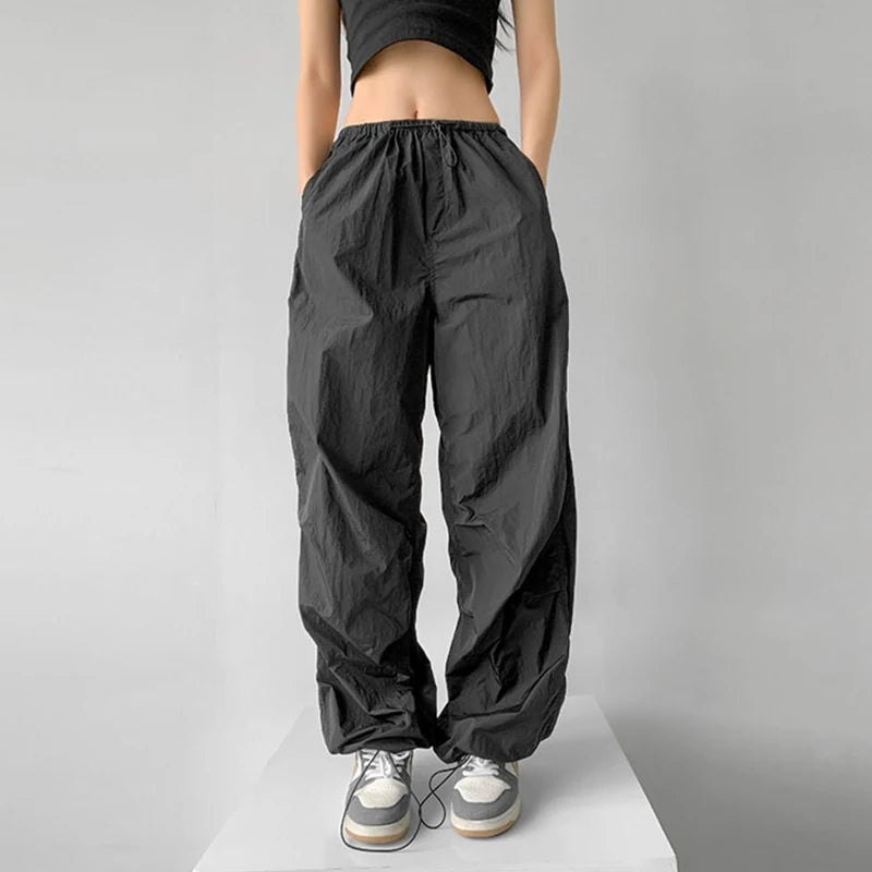 Lightweight  Wide Leg Cargo Pants