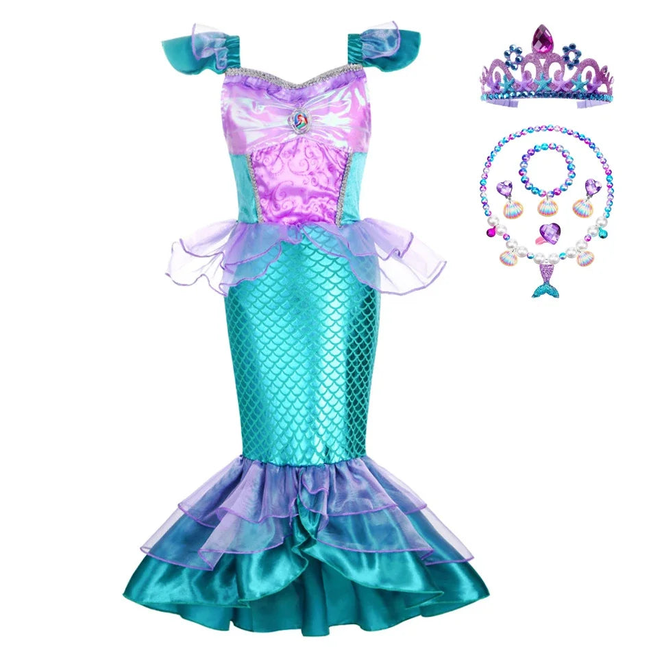 Girls Mermaid Dress Charm Princess