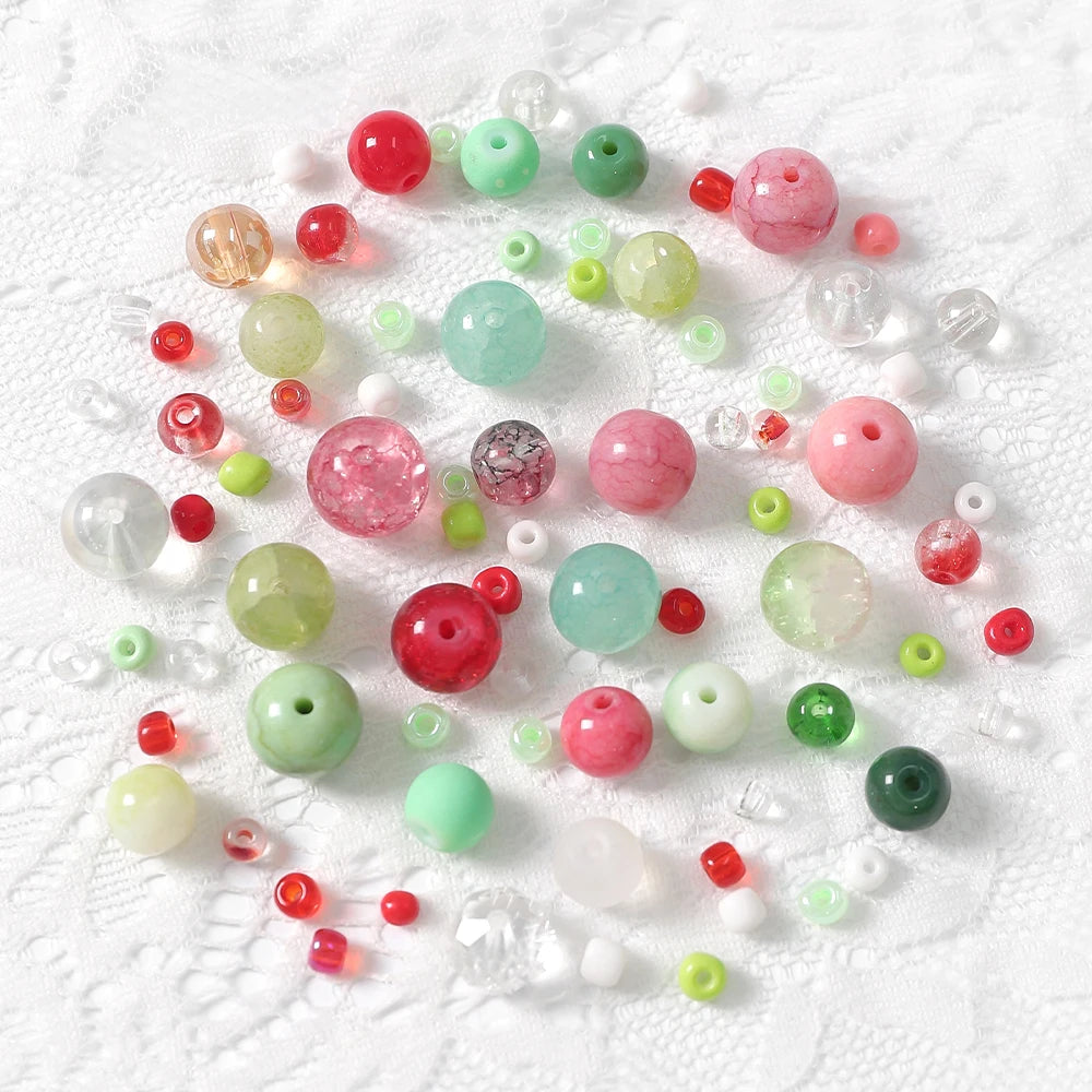 3-12mm 30g/bag Multicolor Mixed Glass Beads