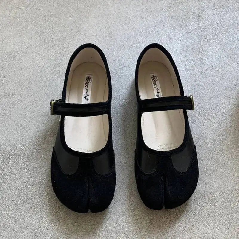 Red Ballet  Split Toe Ballerinas Flats