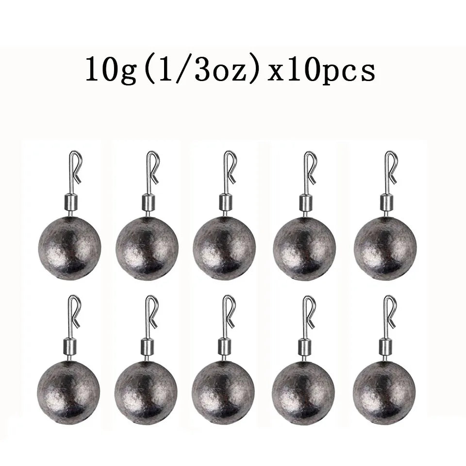 10pcs/Lot Fishing Weights Sinkers 3.5g 5g 7g 10g 14g 20g Fishing Sinker