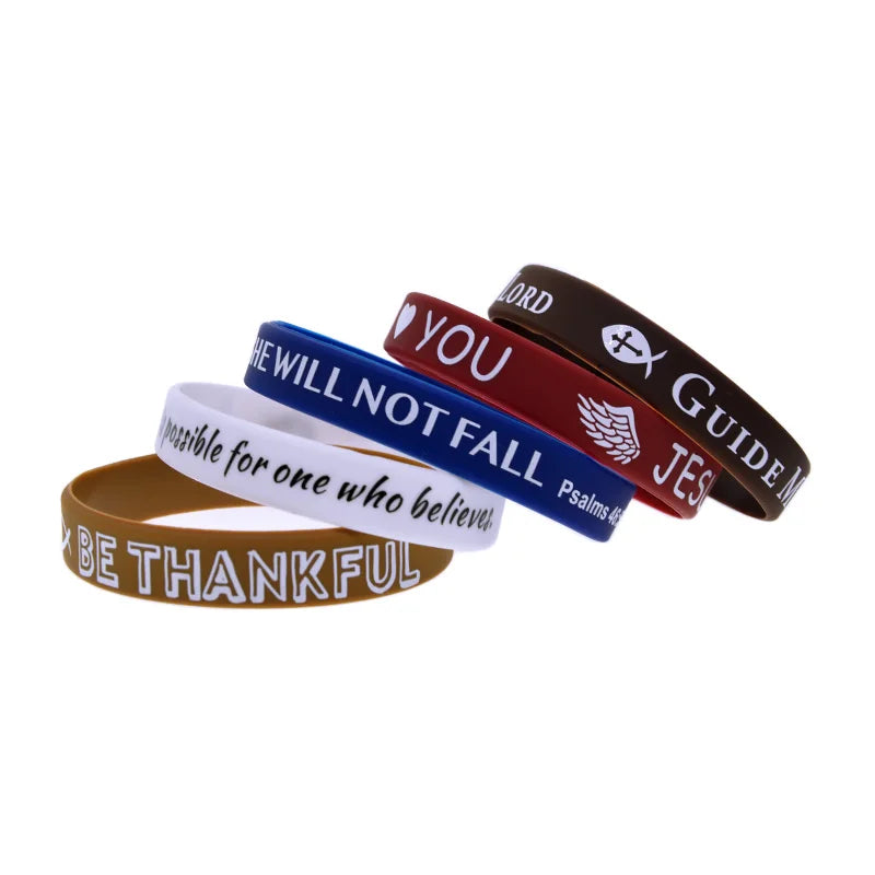 50 Pcs Jesus Silicone Bracelet