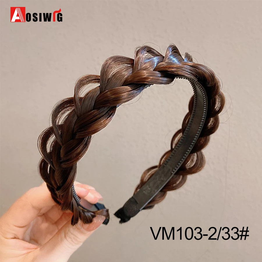 Synthetic Fishbone Braided Headband
