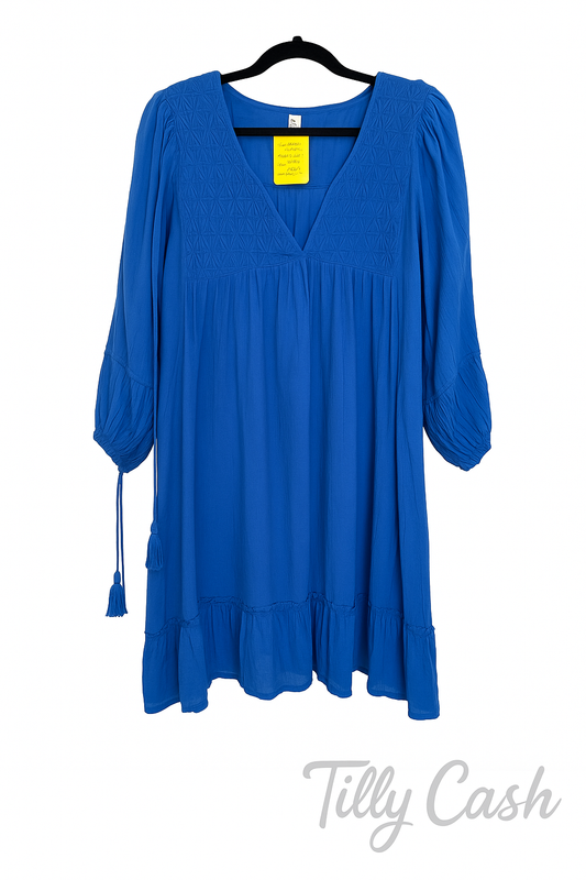 Ada and Lou blue boho dress size xl