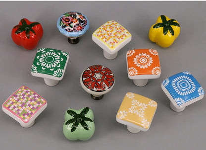 Multi-color Ceramic Drawer Knobs