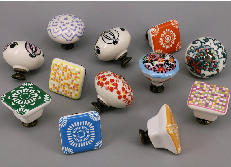 Multi-color Ceramic Drawer Knobs
