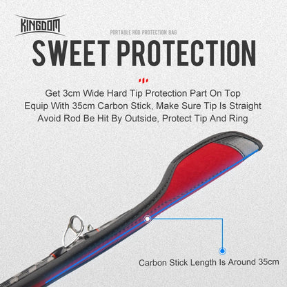Kingdom Spinning Fishing Rods 102cm-152cm Casting Rod Protection Rope