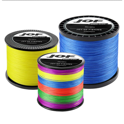 JOF Braid Fishing line 300M 500M 1000M 4 Strands  10-82lb