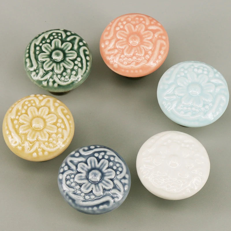 1 Piece Rural Ceramic Drawer Knob