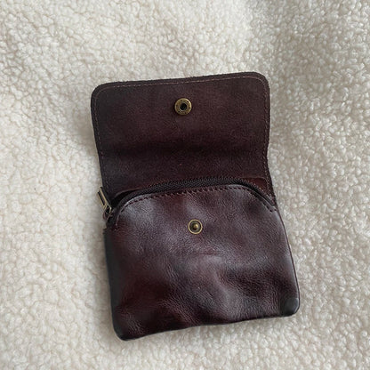 Vintage Style Men Leather Coin