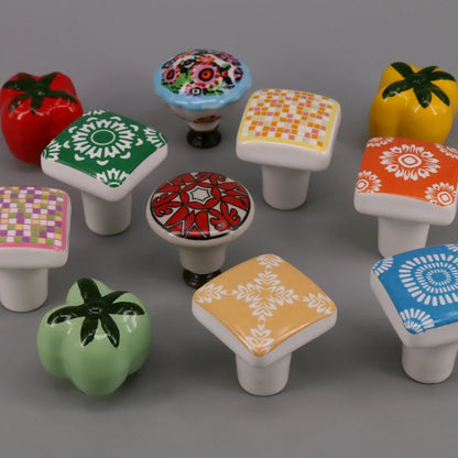 Multi-color Ceramic Drawer Knobs
