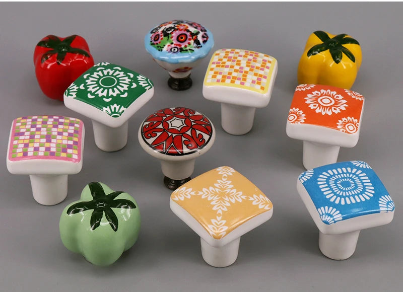 Multi-color Ceramic Drawer Knobs