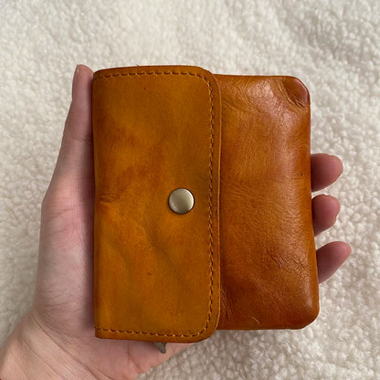 Vintage Style Men Leather Coin