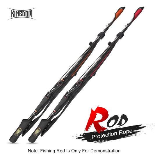 Kingdom Spinning Fishing Rods 102cm-152cm Casting Rod Protection Rope