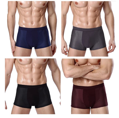L-8XL Plus Banboo Fiber Men Underwear Male boxer
