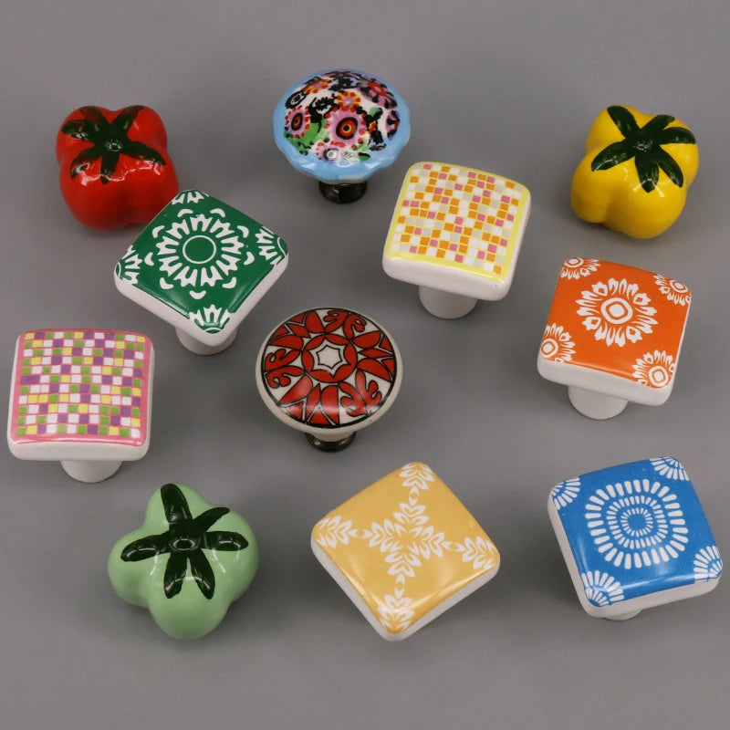 Multi-color Ceramic Drawer Knobs