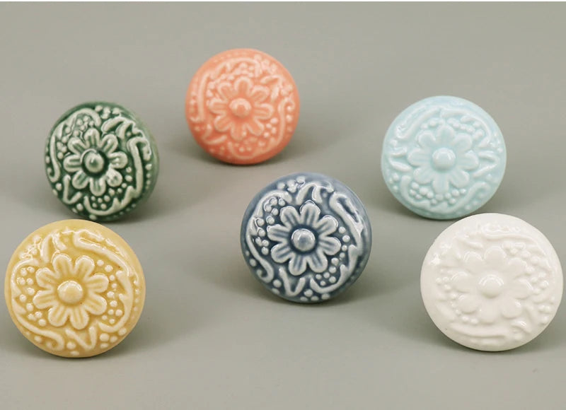 1 Piece Rural Ceramic Drawer Knob