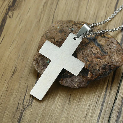 Christian Crucifix Crucifixion Pendant for Men Stainless Steel