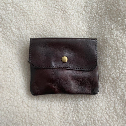 Vintage Style Men Leather Coin