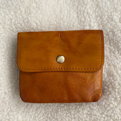 Vintage Style Men Leather Coin