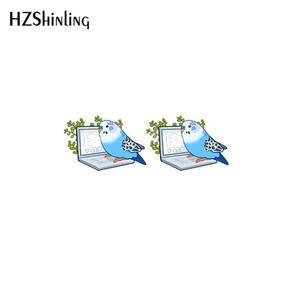 Budgie Stud earrings