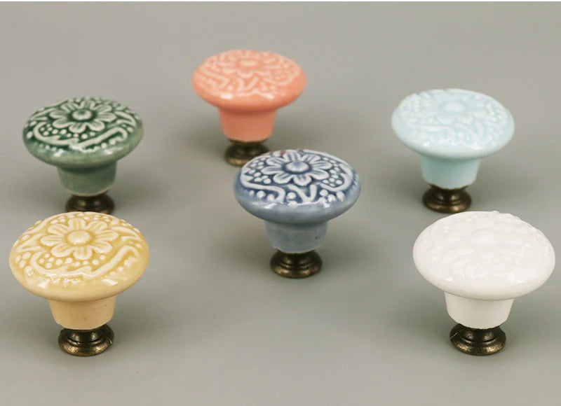1 Piece Rural Ceramic Drawer Knob