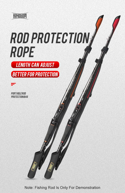 Kingdom Spinning Fishing Rods 102cm-152cm Casting Rod Protection Rope