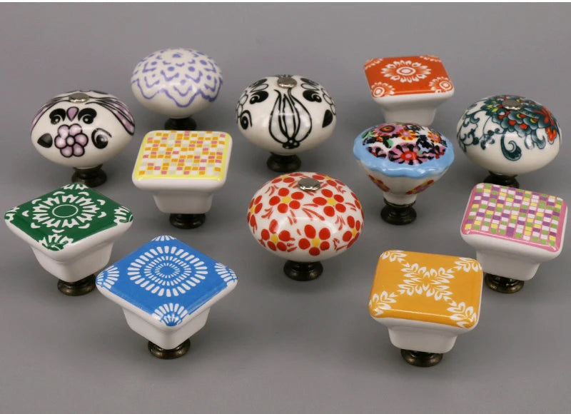 Multi-color Ceramic Drawer Knobs