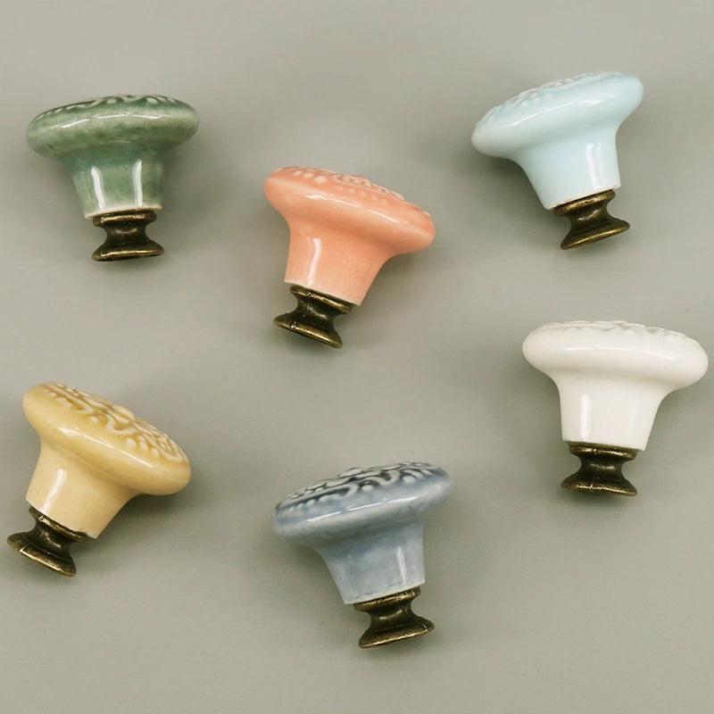 1 Piece Rural Ceramic Drawer Knob
