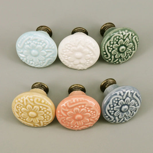 1 Piece Rural Ceramic Drawer Knob
