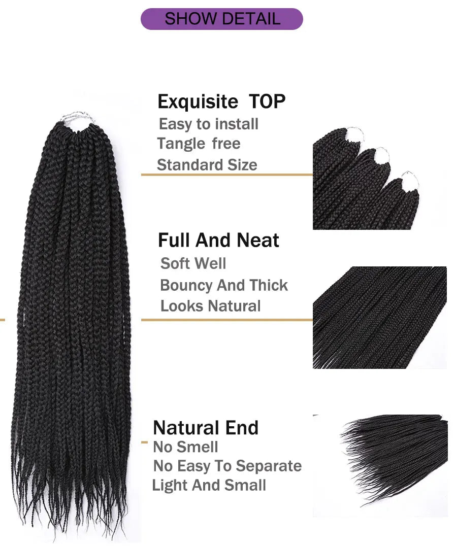 Box braid Synthetic Braiding Hair Extensions