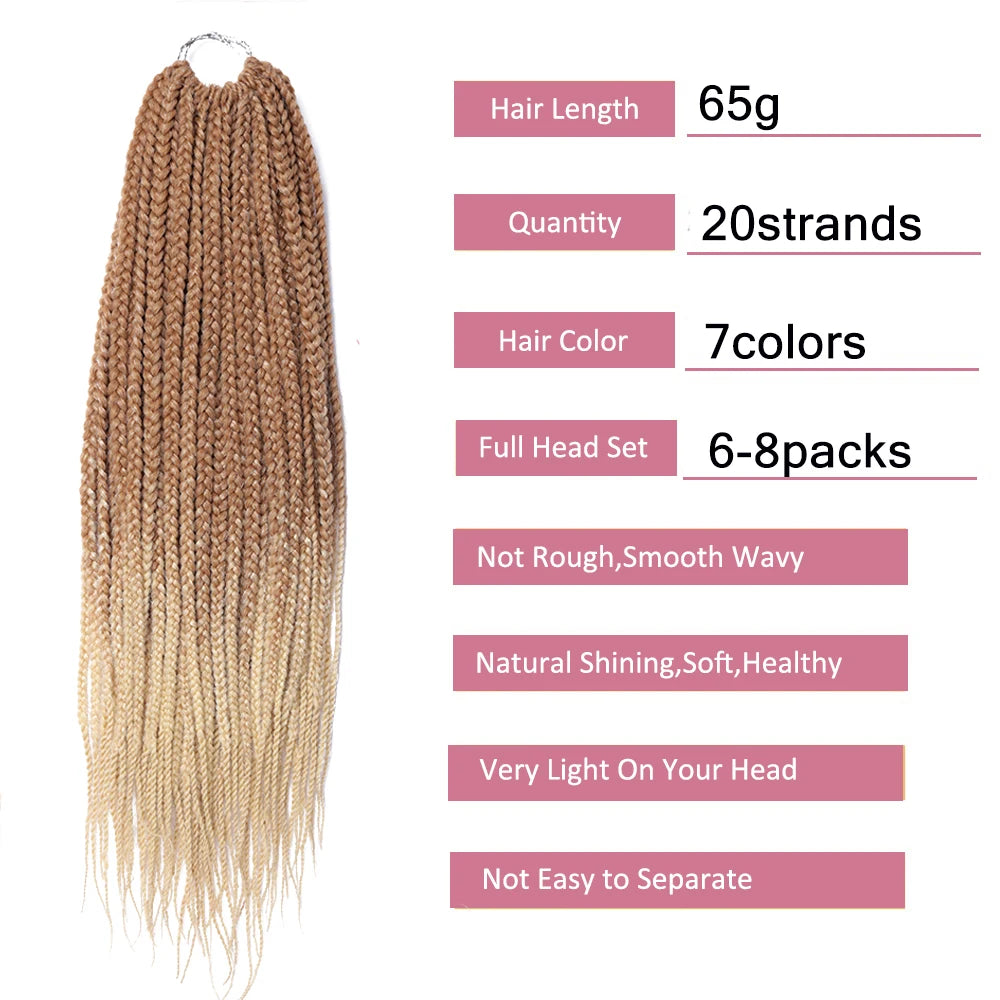 Box braid Synthetic Braiding Hair Extensions