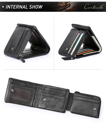 Cowhide Leather Wallet For Mens