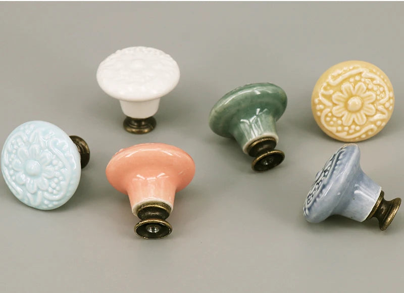 1 Piece Rural Ceramic Drawer Knob