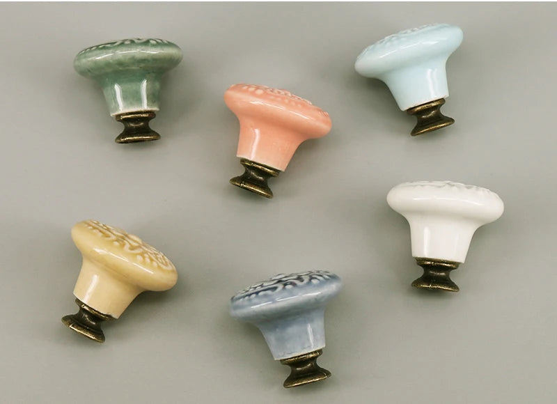 1 Piece Rural Ceramic Drawer Knob