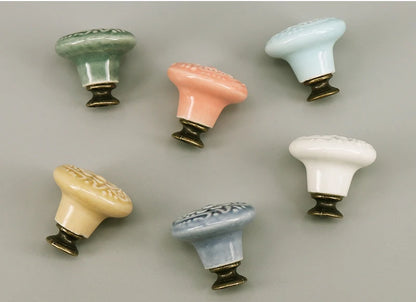 1 Piece Rural Ceramic Drawer Knob