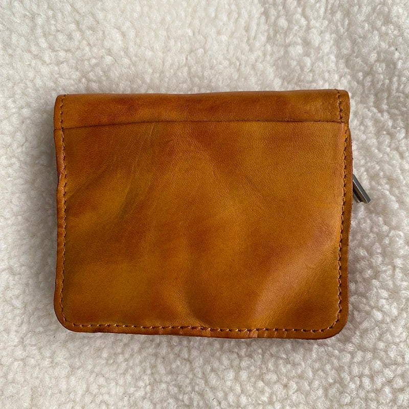 Vintage Style Men Leather Coin