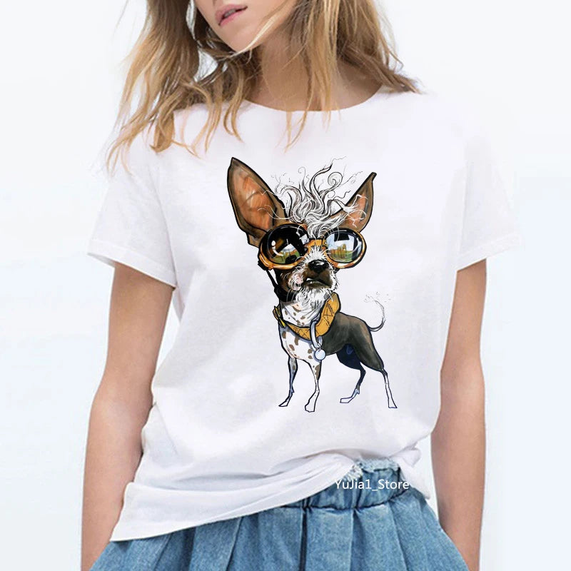 Chihuahua Riding A Motorcycle tshirt
