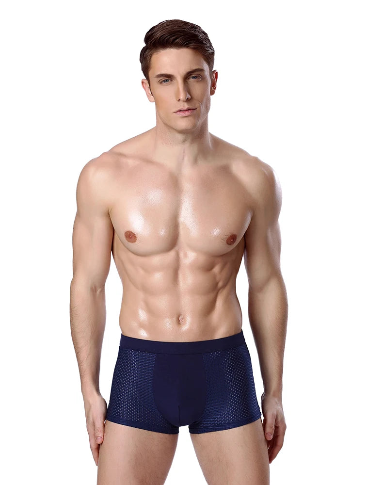 L-8XL Plus Banboo Fiber Men Underwear Male boxer