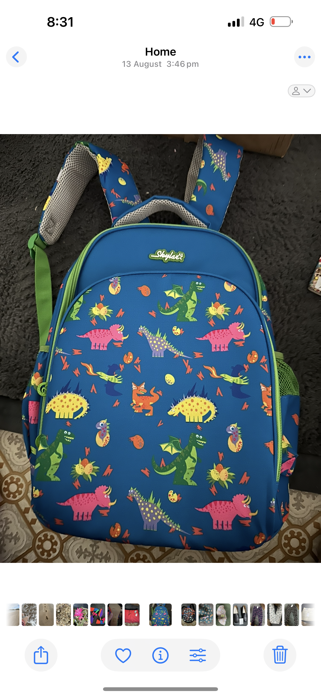 Dinosaur backpack